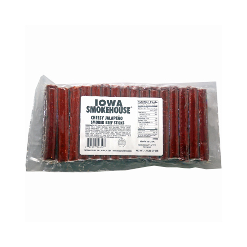 IOWA SMOKEHOUSE/PREFERRED WHOLESALE IS-SBS27CSP Smoked Beef Sticks, Cheesy Jalapeno, 27-oz.