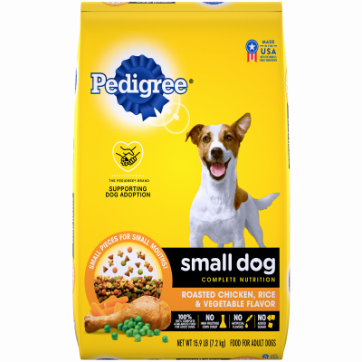 Pedigree 14366 Dry Dog Food, Chicken Flavor, Small Breed, 14 Lbs.