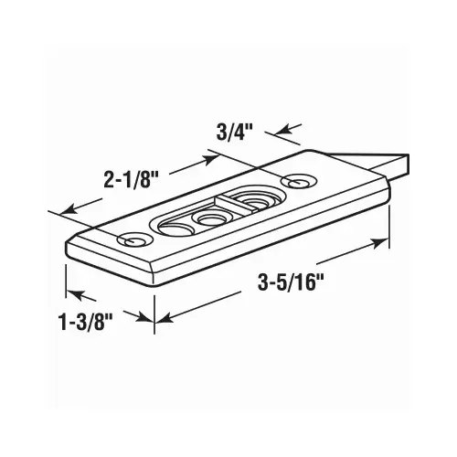Tilt Window Latches, White Plastic, Spring-Loaded, 2-1/8 In pair