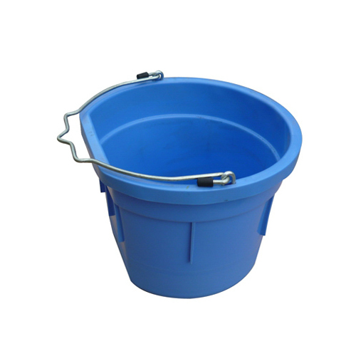 QINGDAO HUATIAN HAND TRUCK MR8QP/FSB-SKYBLU Utility Bucket, Flat Sided, Sky Blue Resin, 8-Qts.