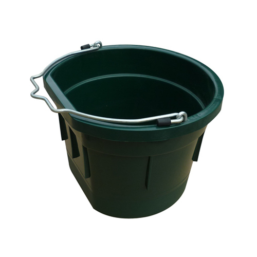 QINGDAO HUATIAN HAND TRUCK MR8QP/FSB-DRKGRN Utility Bucket, Flat Sided, Dark Green Resin, 8-Qts.