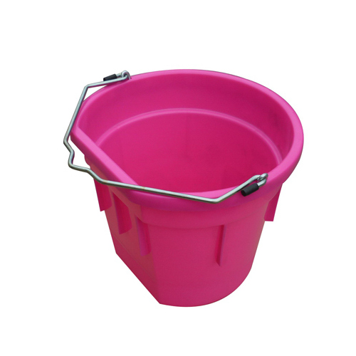 QINGDAO HUATIAN HAND TRUCK MR20QP/FSB-HTPINK Utility Bucket, Flat Sided, Hot Pink Resin, 20-Qts.