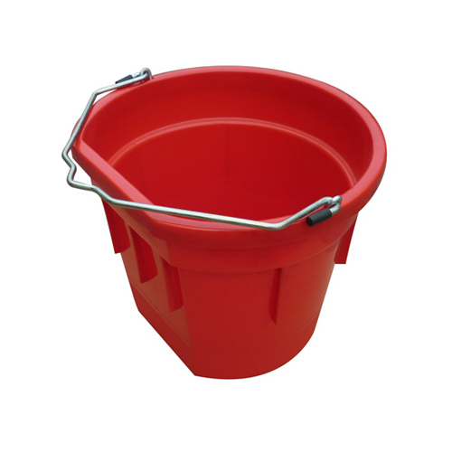 QINGDAO HUATIAN HAND TRUCK MR20QP/FSB-RED Utility Bucket, Flat Sided, Red Resin, 20-Qts.