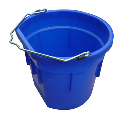 QINGDAO HUATIAN HAND TRUCK MR20QP/FSB-BLUE Utility Bucket, Flat Sided, Blue Resin, 20-Qts.