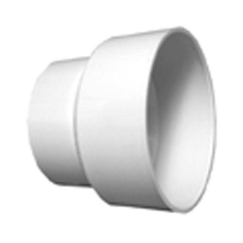 Schedule 40 DWV PVC Reducing Coupling, PVC, 4 x 2-In.