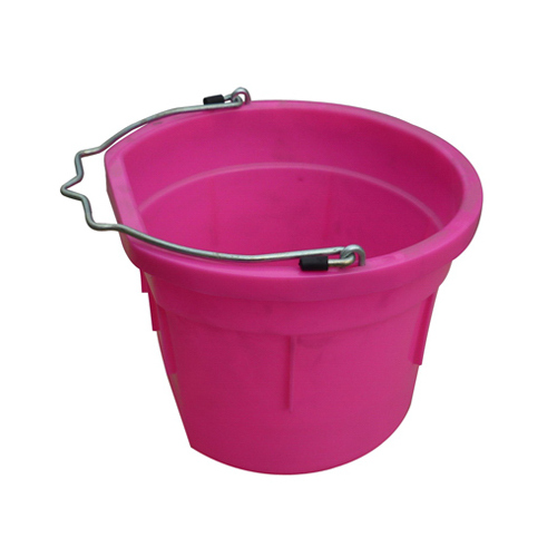 QINGDAO HUATIAN HAND TRUCK MR8QP/FSB-HTPINK Utility Bucket, Flat Sided, Hot Pink, 8-Qts.