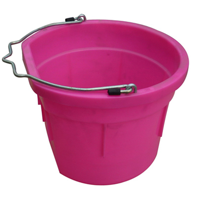 QINGDAO HUATIAN HAND TRUCK MR8QP/FSB-HTPINK Utility Bucket, Flat Sided, Hot Pink, 8-Qts.