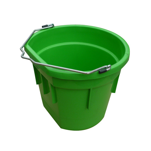 QINGDAO HUATIAN HAND TRUCK MR20QP/FSB-LIMEGRN Utility Bucket, Flat Sided, Lime Green Resin, 20-Qts.