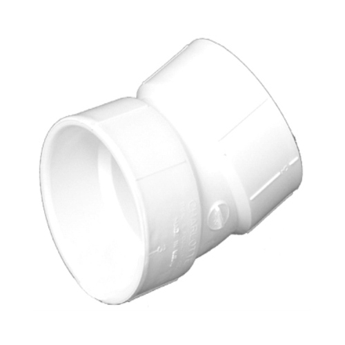 Schedule 40 DWV PVC 22-1/2 Degree Pipe Elbow, 2-In.