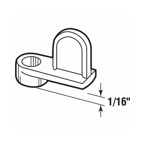 Window Screen Clip, Clear Zinc