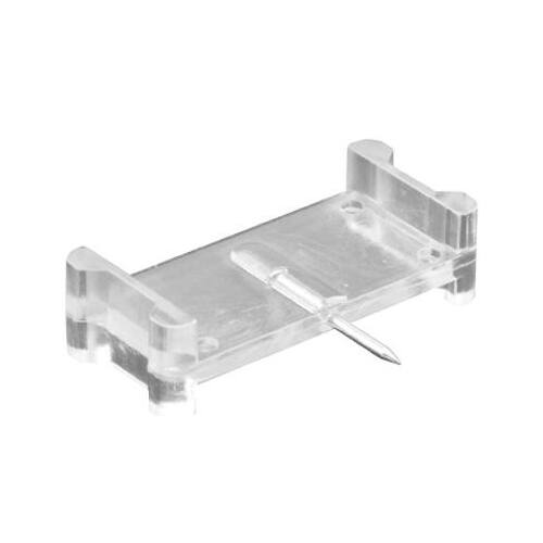 Window Grid Retainer, Clear Plastic, 1/2 x 7/8-In - pack of 6