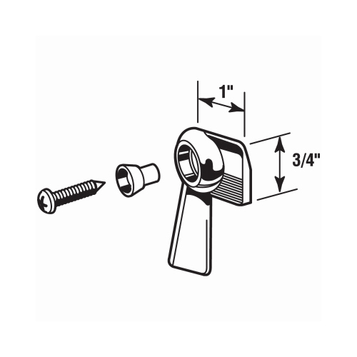 Sliding Window Sash Lock, Left Hand, Chrome