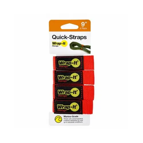 JJAAMM LLC 104-BS-9RE Cord Organizer/Storage Straps, Red. 9 In pack of 4