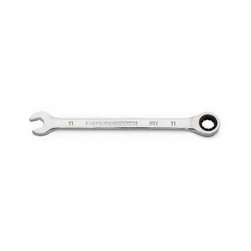 Combination Ratcheting Wrench, 90-Tooth, 12-Point, 11 mm