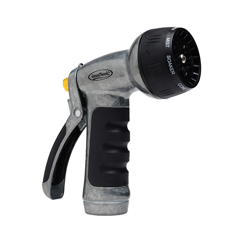 7-Pattern Adjustable Hose Nozzle, Heavy-Duty Metal