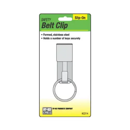 Belt Clip Key Chain, Stainless Steel