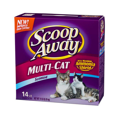 Scoop Away 20016 Cat Litter, Multi-Cat, Ammonia Shield, 14-Lbs.