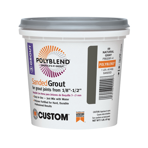 Custom Building Products PBG1221-4 Polyblend Sanded Repair Grout, Linen, 1-Lb.