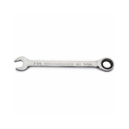 Combination Ratcheting Wrench, 90-Tooth, 12-Point, 1-1/4-In.