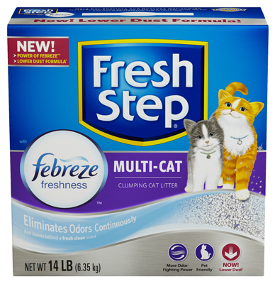 FRESH STEP 02049 Cat Litter, Multi-Cat Scoopable, Scented, 14-Lbs.