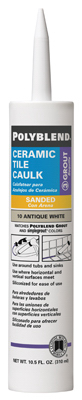 Custom Building Products PC14510S-6 Polyblend Ceramic Tile Caulk, Light Smoke, 10.5-oz.