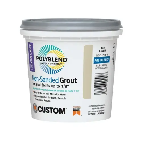 Polyblend Non-Sanded Repair Grout, Linen, 1-Lb.