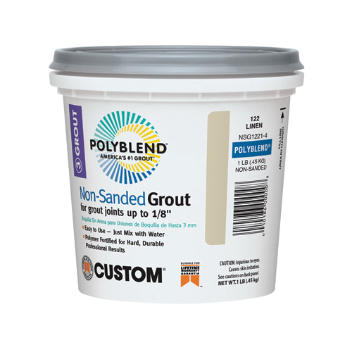 Polyblend Non-Sanded Repair Grout, Bright White, 1-Lb.