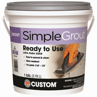 Custom Building Products PMG1651-2 Simplegrout Gallon Delorean Gray Pre-Mixed Sanded Tile Grout