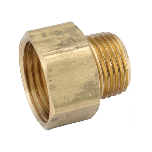3/4-Inch Female Garden Hose x 1/2-Inch Male Iron Pipe Brass Adapter - pack of 5