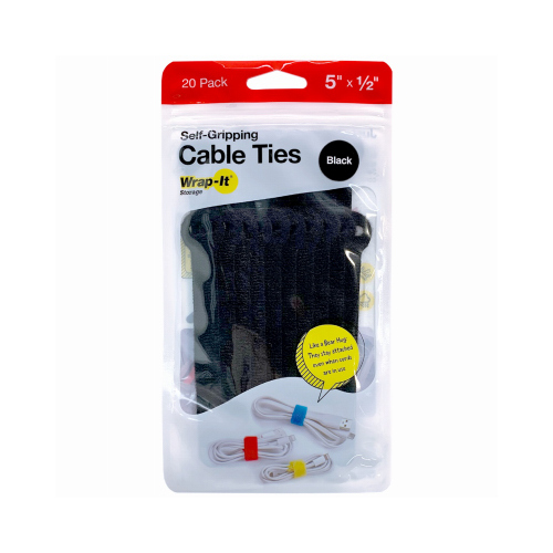 Wrap-It Storage 420-5BL-XCP6 5" BLK Cable Tie  pack of 120