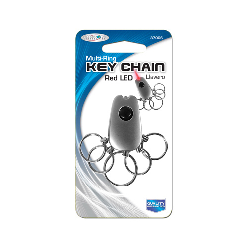 Custom Accessories 32006 LED Keychain, 5 Detachable Rings, Battery Incl.