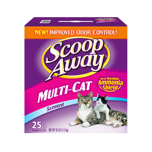 Scoop Away 02014 Cat Litter, Multi-Cat, Ammonia Shield, 25-Lbs.