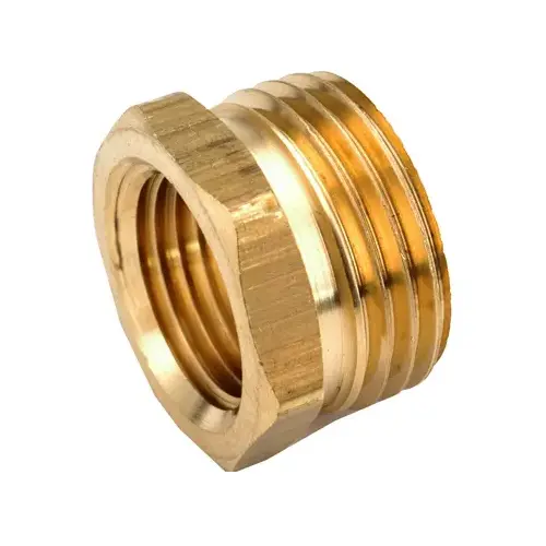 Hose Adapter, 3/4 x 1/2 in, MGH x FIP, Brass, For: Garden Hose