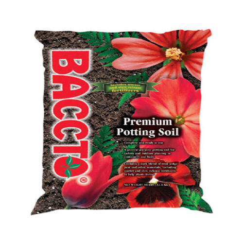 BACCTO 1250 Potting Soil, Granular, Dark Brown/Light Brown, 50 lb Bag