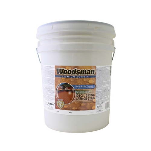 Deck, Siding & Fence Stain, Acrylic, Solid-Color Neutral Base, 5-Gallons