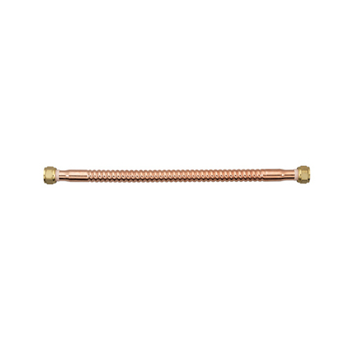 Water Heater Connector, Corrugated Copper, 3/4 FIP x 18-In.