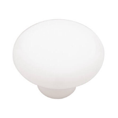 Liberty Hardware P95715H-W-C Mushroom Cabinet Knob, White Ceramic, 1-1/2-In.