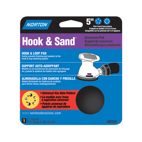 Norton 07660702320 Hook & Loop Conversion Pads, 5-In - pack of 3