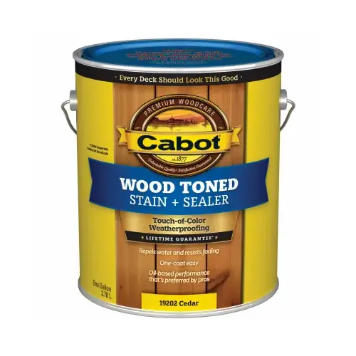 Wood Toned Deck & Siding Stain, Cedar, 1-Gallon - pack of 4