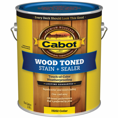 CABOT/VALSPAR CORP 19202-07 Wood Toned Deck & Siding Stain, Cedar, 1-Gallon