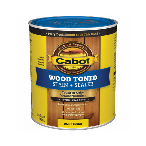 CABOT/VALSPAR CORP 19202-05 Wood-Toned Deck & Siding Stain, Cedar, Qt.