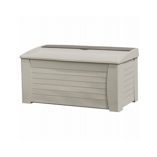 Suncast DB12000 Deck Box, 54-1/2 in W, 28 in D, 27 in H, Resin, Light Taupe