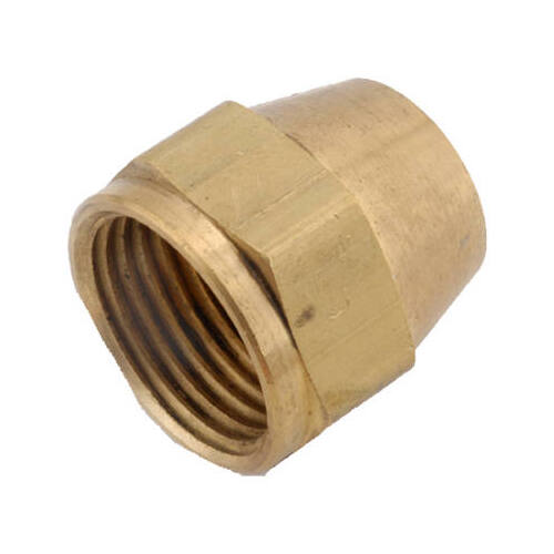 Anderson Metals 754014-04 Nut, 1/4 in, Flare, Brass