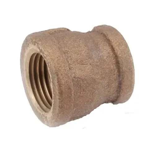 Reducing Pipe Coupling, 1 x 3/4 in, FIPT, Brass, 200 psi Pressure