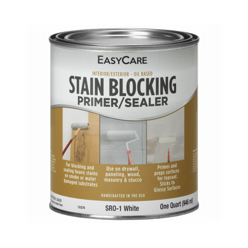 Stain-Blocking Primer Sealer, Oil-Base, White, 1-Qt. - pack of 4