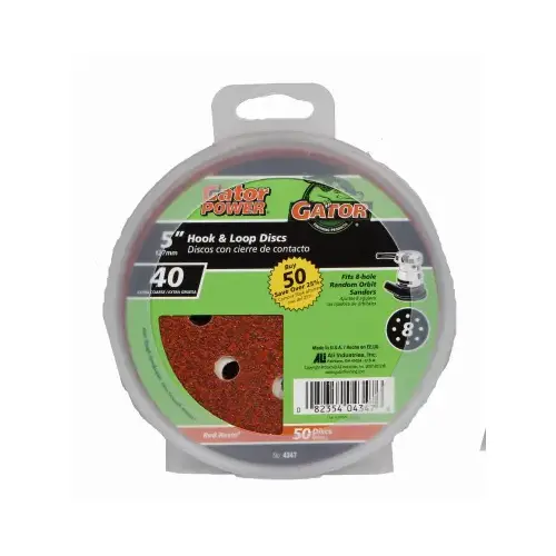 5-Inch 40-Grit Hook & Loop Sanding Disc