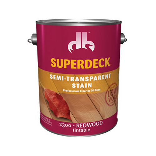 Duckback SC0023004-16 Semi-Transparent Exterior Wood Stain, Redwood, 1-Gal.