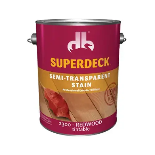 Duckback SC0023004-16 Semi-Transparent Exterior Wood Stain, Redwood, 1-Gal.