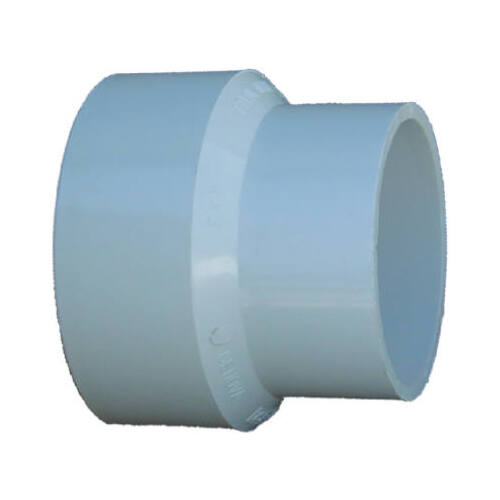 Charlotte Pipe PVC 01117 0600HA Schedule 30 PVC DWV Adapter Coupling,4