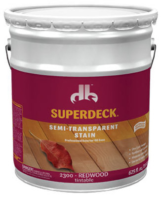 Duckback SC0023005-20 Semi-Transparent Exterior Wood Stain, Redwood, 5-Gals.